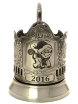 Никелированный подстаканник "Символ года 2016 - Обезьяна" фото 1 — Samovars.ru