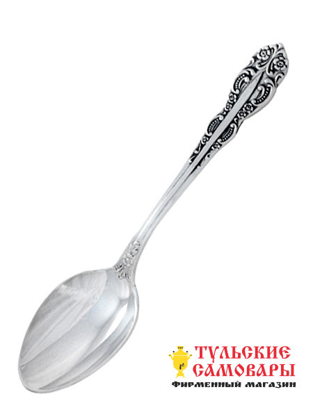 Чайная ложка "Юбилейная" посеребренная с чернением фото 1 — Samovars.ru
