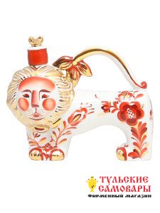 Графин фарфоровый ф. Лев рис. Красный Императорский фарфоровый завод фото 1 — Samovars.ru