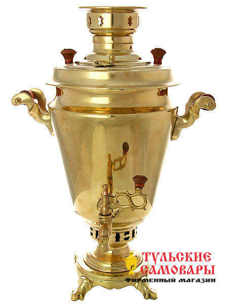 Самовар на дровах 5 л желтый конус + труба фото 1 — Samovars.ru
