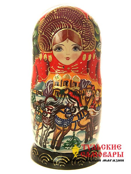 Матрешка "Тройка зимняя", серия "Сказки", арт. 7174 фото 1 — Samovars.ru