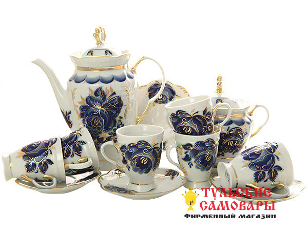 Кофейный сервиз Надежда Мари 6/14 Добрушский фарфоровый завод фото 1 — Samovars.ru