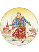 Декоративная тарелка ф. Эллипс рис. Девушка со снежком Императорский фарфоровый завод фото 1 — Samovars.ru