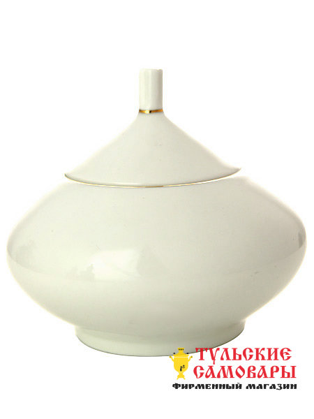 Сахарница ф. Купольная рис. Золотая лента Императорский фарфоровый завод фото 1 — Samovars.ru