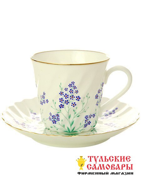 Кофейная чашка с блюдцем рис. "У ручья" ф. Витая ИФЗ фото 1 — Samovars.ru